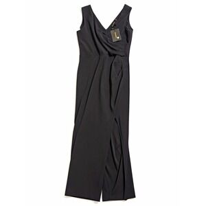 NWT WOOSEA Black Sleeveless Formal Dress XXL – Draped Bodice
